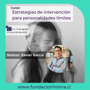 Curso Certificado: "Estrategias de intervención para personalidades límites".