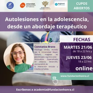 Curso Certificado: "Autolesiones en la adolescencia desde un abordaje terapéutico"